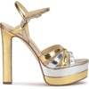 image:imageJessica Simpson Itzari Double Platform Heeled SandalsGoldSilver
