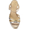 image:imageJessica Simpson Itzari Double Platform Heeled SandalsGoldSilver