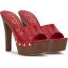 image:imageJessica Simpson Womens Cynlia Studded Platform SandalRed Muse Gator Lux