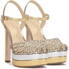 image:imageJessica Simpson Womens Inaia Braided Double Platform SandalSilverGold