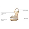 image:imageJessica Simpson Womens Inaia Braided Double Platform SandalSilverGold