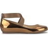 image:imageJessica Simpson Womens Mandayss Cross Strap Ballet FlatBronze Mirror Metallic