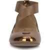 image:imageJessica Simpson Womens Mandayss Cross Strap Ballet FlatBronze Mirror Metallic