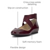 image:imageJessica Simpson Womens Mandayss Cross Strap Ballet FlatDark Cherry