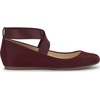 image:imageJessica Simpson Womens Mandayss Cross Strap Ballet FlatDark Cherry Sateen