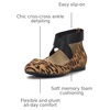 image:imageJessica Simpson Womens Mandayss Cross Strap Ballet FlatNatural Tiger Print