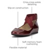 image:imageJessica Simpson Womens Mandayss Cross Strap Ballet FlatOxblood
