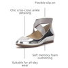 image:imageJessica Simpson Womens Mandayss Cross Strap Ballet FlatSilver