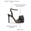 image:imageJessica Simpson Womens Olivine Bow Heeled SandalBlackPewter Lurex Lace