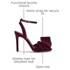 image:imageJessica Simpson Womens Olivine Bow Heeled SandalDark Cherry Lux Velvet