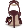 image:imageJessica Simpson Womens Olivine Bow Heeled SandalDark Cherry Matte Satin