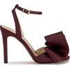 image:imageJessica Simpson Womens Olivine Bow Heeled SandalDark Cherry Matte Satin