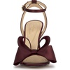 image:imageJessica Simpson Womens Olivine Bow Heeled SandalDark Cherry Matte Satin