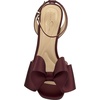 image:imageJessica Simpson Womens Olivine Bow Heeled SandalDark Cherry Matte Satin