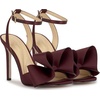 image:imageJessica Simpson Womens Olivine Bow Heeled SandalDark Cherry Matte Satin