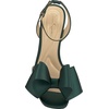 image:imageJessica Simpson Womens Olivine Bow Heeled SandalDark Pine Matte Satin