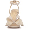 image:imageJessica Simpson Womens Olivine Bow Heeled SandalPale Champagne Sparkle Lace
