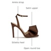 image:imageJessica Simpson Womens Olivine Bow Heeled SandalToasted Pecan Matte Satin