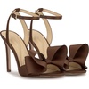 image:imageJessica Simpson Womens Olivine Bow Heeled SandalToasted Pecan Matte Satin