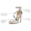 image:imageJessica Simpson Womens Rayli Ankle Strap Heeled SandalSilver Mirror Metallic