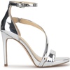 image:imageJessica Simpson Womens Rayli Ankle Strap Heeled SandalSilver Mirror Metallic