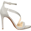 image:imageJessica Simpson Womens Rayli Ankle Strap Heeled SandalSilver Sparkle Mesh