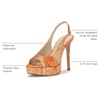 image:imageJessica Simpson Womens Sibilla Slingback Platform PumpTangerine Combo