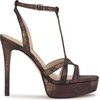 image:imageJessica Simpson Womens Sippete TStrap Platform SandalBronze Multi Speckled Snake Print