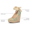 image:imageJessica Simpson Womens Zexie Espadrille WedgeBlue Green Raffia
