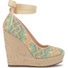 image:imageJessica Simpson Womens Zexie Espadrille WedgeBlue Green Raffia