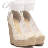 image:imageJessica Simpson Womens Zexie Espadrille WedgeWhite Floral Mesh
