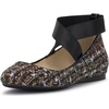 image:imageJessica Simpson Womens Mandayss Cross Strap Ballet FlatBlack Sparkle Tweed