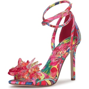 image:imageJessica Simpson Janivah Floral Embellished High Heel SandalsMulti Paisley Pop Print Satin