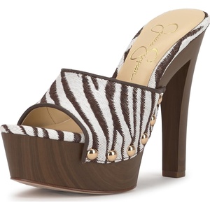 image:imageJessica Simpson Womens Cynlia Studded Platform SandalIvoryBrown Sahara Zebra