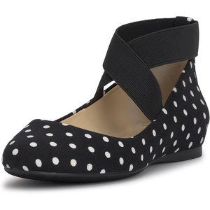 image:imageJessica Simpson Womens Mandayss Cross Strap Ballet FlatBlackWhite