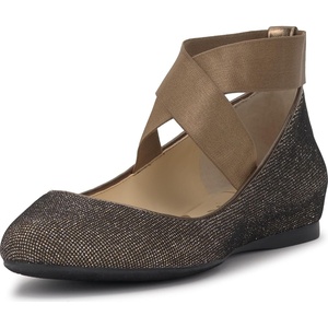 image:imageJessica Simpson Womens Mandayss Cross Strap Ballet FlatBronzeBlack