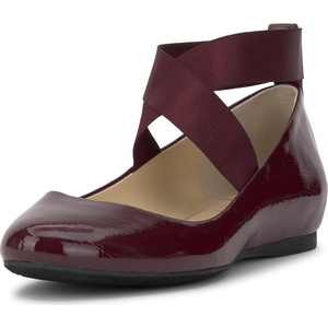 image:imageJessica Simpson Womens Mandayss Cross Strap Ballet FlatDark Cherry