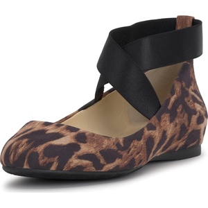 image:imageJessica Simpson Womens Mandayss Cross Strap Ballet FlatNatural Dolly Leopard