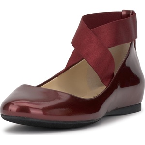 image:imageJessica Simpson Womens Mandayss Cross Strap Ballet FlatOxblood