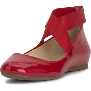 image:imageJessica Simpson Womens Mandayss Cross Strap Ballet FlatRed Muse