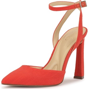 image:imageJessica Simpson Womens Ocanna Pointed Toe PumpPoppy Papaya Linen