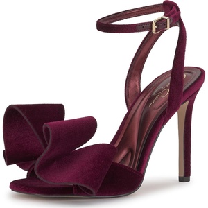 image:imageJessica Simpson Womens Olivine Bow Heeled SandalDark Cherry Lux Velvet