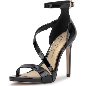 image:imageJessica Simpson Womens Rayli Ankle Strap Heeled SandalBlack Super Patent