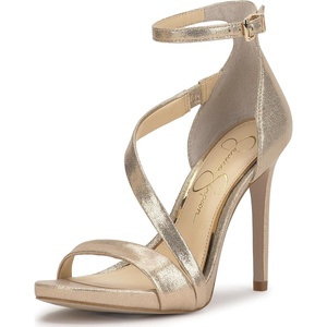 image:imageJessica Simpson Womens Rayli Ankle Strap Heeled SandalChampagne