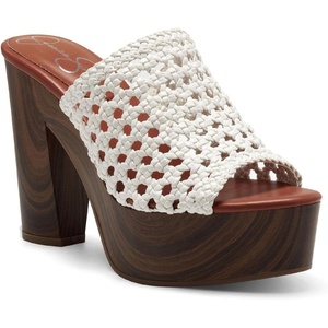 image:imageJessica Simpson Womens Shelbie Block Heel Platform MuleBright White
