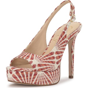 image:imageJessica Simpson Womens Sibilla Slingback Platform PumpPoppy Combo Raffia