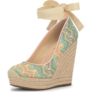 image:imageJessica Simpson Womens Zexie Espadrille WedgeBlue Green Raffia