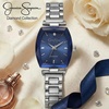 image:imageJessica Simpson Diamond Collection Womens Watch Classic Quartz Metal Band Barrle Faceted Crystal Face Elegant Dress Watch for WomenSilver