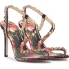image:imageJessica Simpson Jaycin Embellished Heeled SandalsBlack Combo Blossom Burst Print