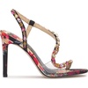 image:imageJessica Simpson Jaycin Embellished Heeled SandalsBlack Combo Blossom Burst Print